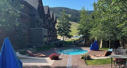 True ski in ski out cozy Mountainside studio.Pool and hot tub!