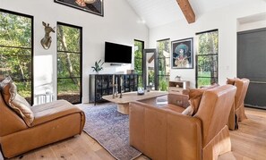 Smart TV, fireplace