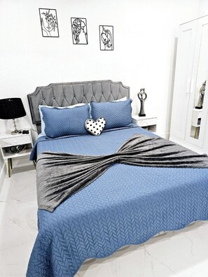 1 bedroom, iron/ironing board, Internet, bed sheets