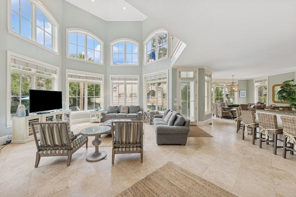Elegant windows with views of the outdoors