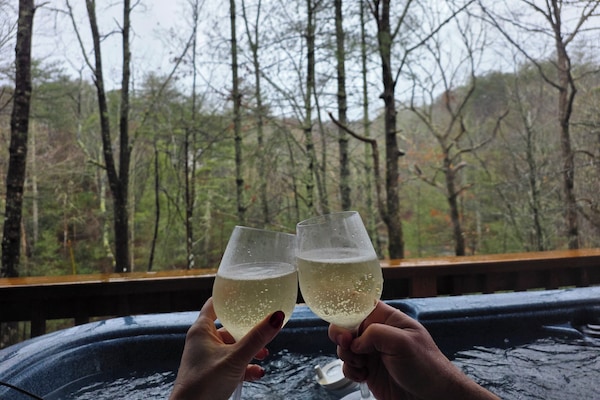 Great way to start your day, or end it... in the HotTub with glass or wine