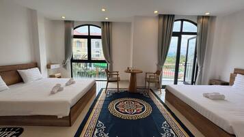 Comfort Quadruple Room, Balcony, Garden View | Desk, free WiFi, bed sheets