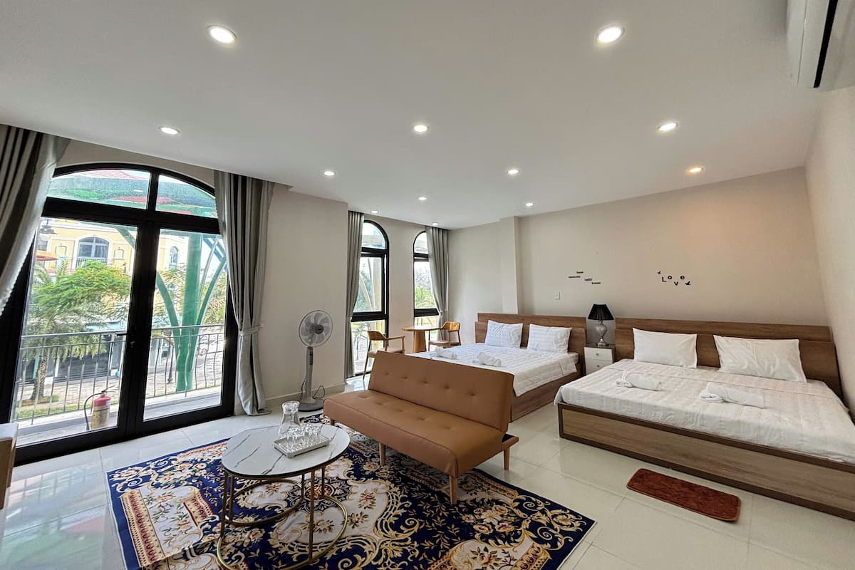 Superior Quadruple Room, Balcony, Garden View | Desk, free WiFi, bed sheets
