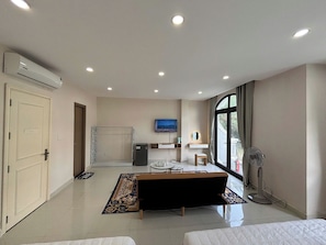 Superior Quadruple Room, Balcony, Garden View | Desk, free WiFi, bed sheets