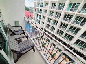 Habitació, 1 dormitori, balcó, vistes a la piscina | Balcó