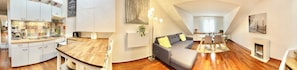 Living area - Central Old Town Gem with Rare 40m² Terrace & River Views (Zürich)