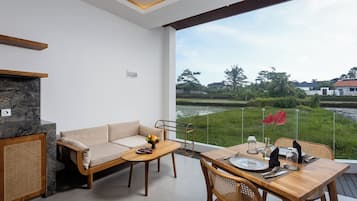 Luxury Villa, Kitchenette, Pool View | Terrace/patio