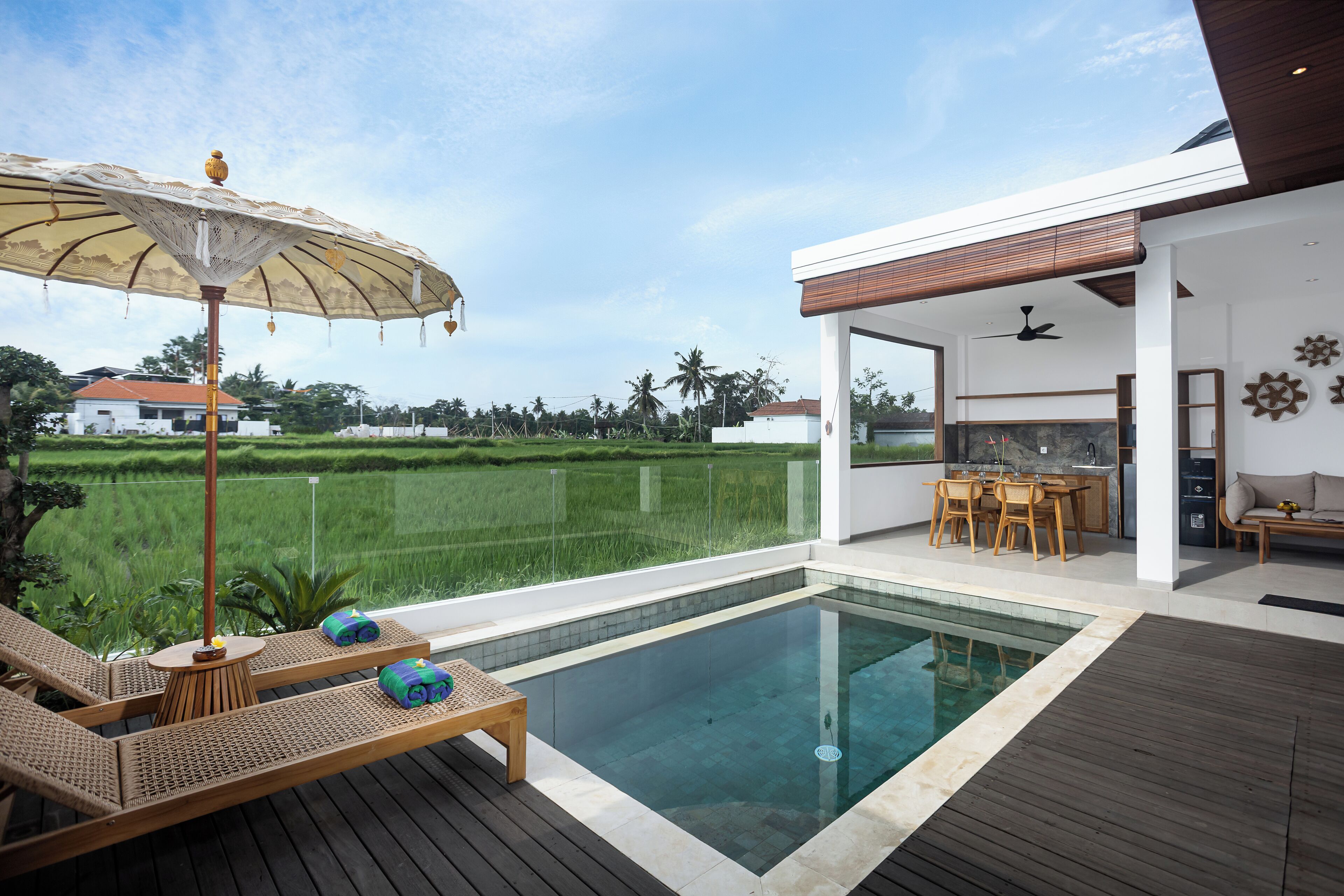 Villa, 2 Schlafzimmer, eigener Pool (Rama) | Wohnbereich