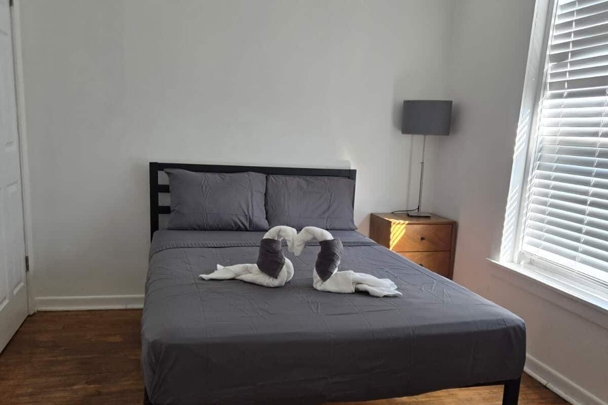 Memory-foam beds, individually decorated, individually furnished, desk