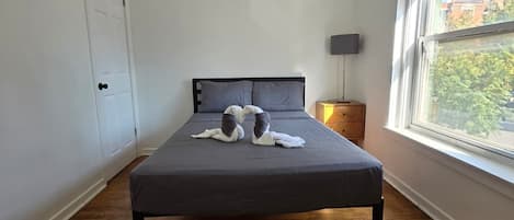 Memory-foam beds, individually decorated, individually furnished, desk