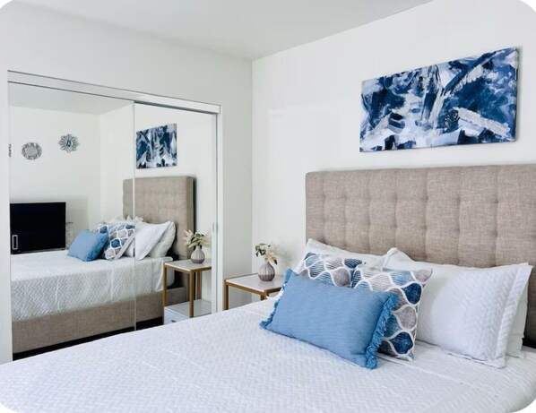 1 bedroom, iron/ironing board, travel crib, free WiFi