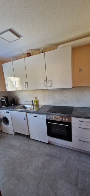Fridge, oven, stovetop, dishwasher