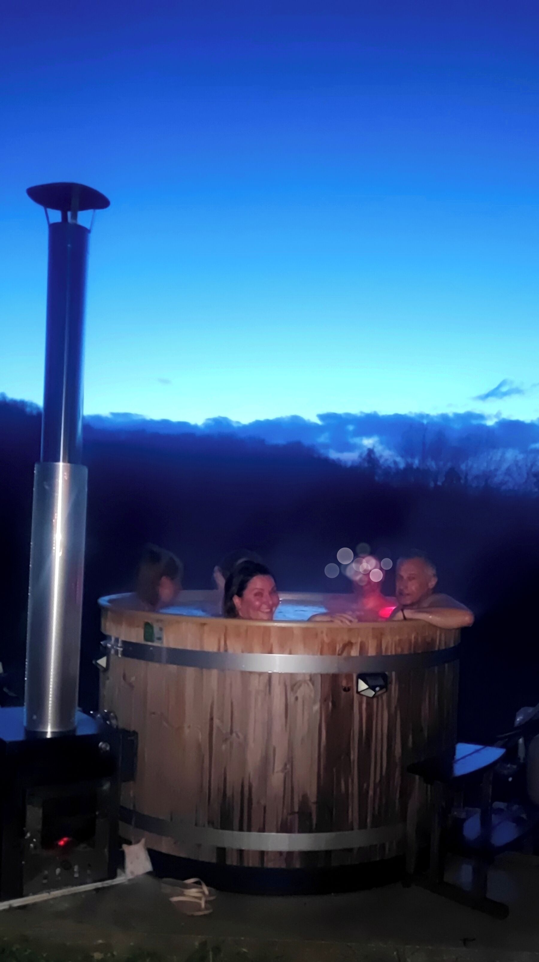 Utendørs boblebad