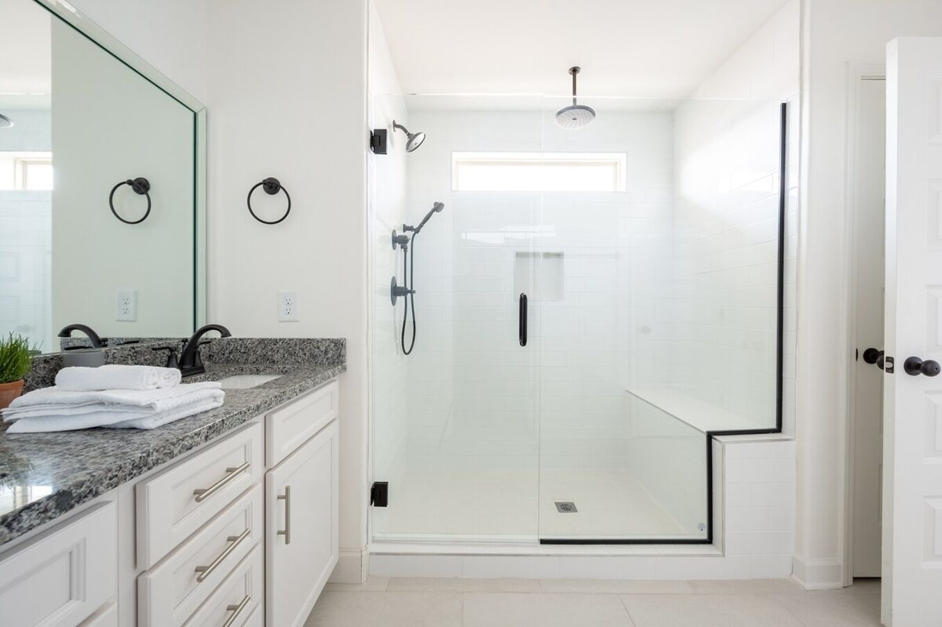Hair dryer, towels