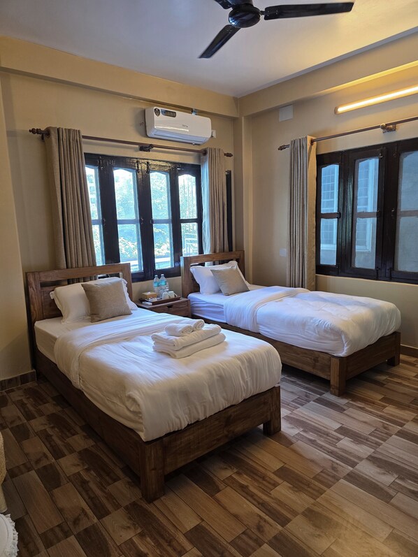 Deluxe Double or Twin Room, Balcony, Mountain View | In-room safe, laptop workspace, free WiFi