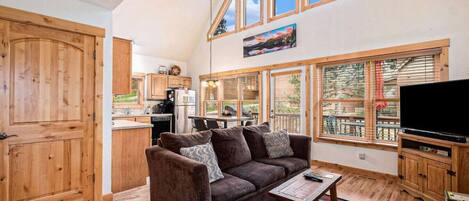 TV, fireplace, stereo