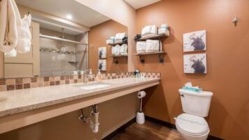 Hair dryer, towels