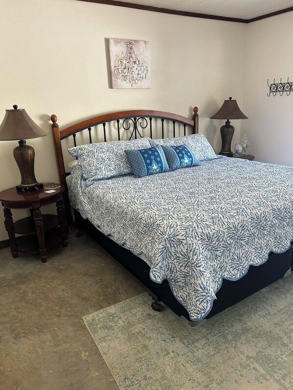 Iron/ironing board, travel crib, free WiFi, bed sheets