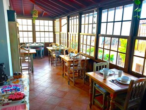 Dining - This room is a bunk room with two single bunk beds. The bathroom and showers are shared with the two other bunk rooms . The room has a great view of the village square. (Vilaflor)