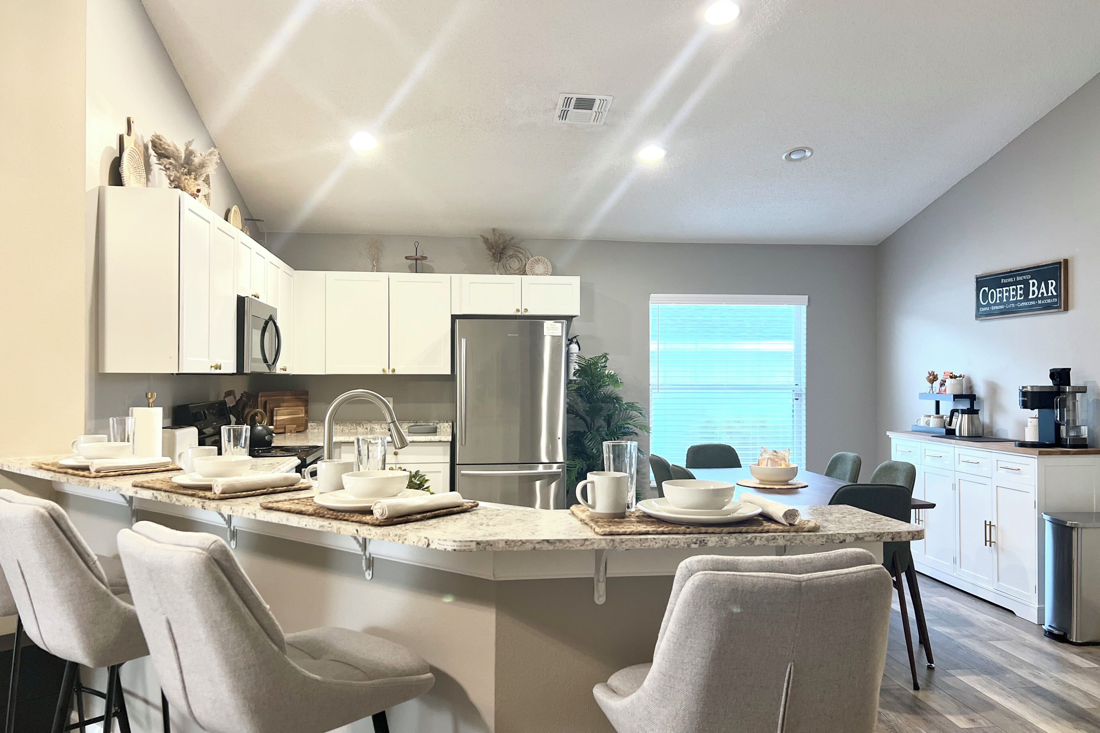 Microwave, oven, stovetop, dishwasher