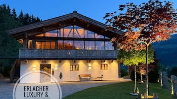 Nhà gỗ Deluxe, quang cảnh núi | Khu phòng khách