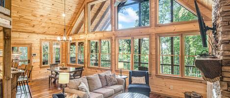 TV, fireplace, ping pong