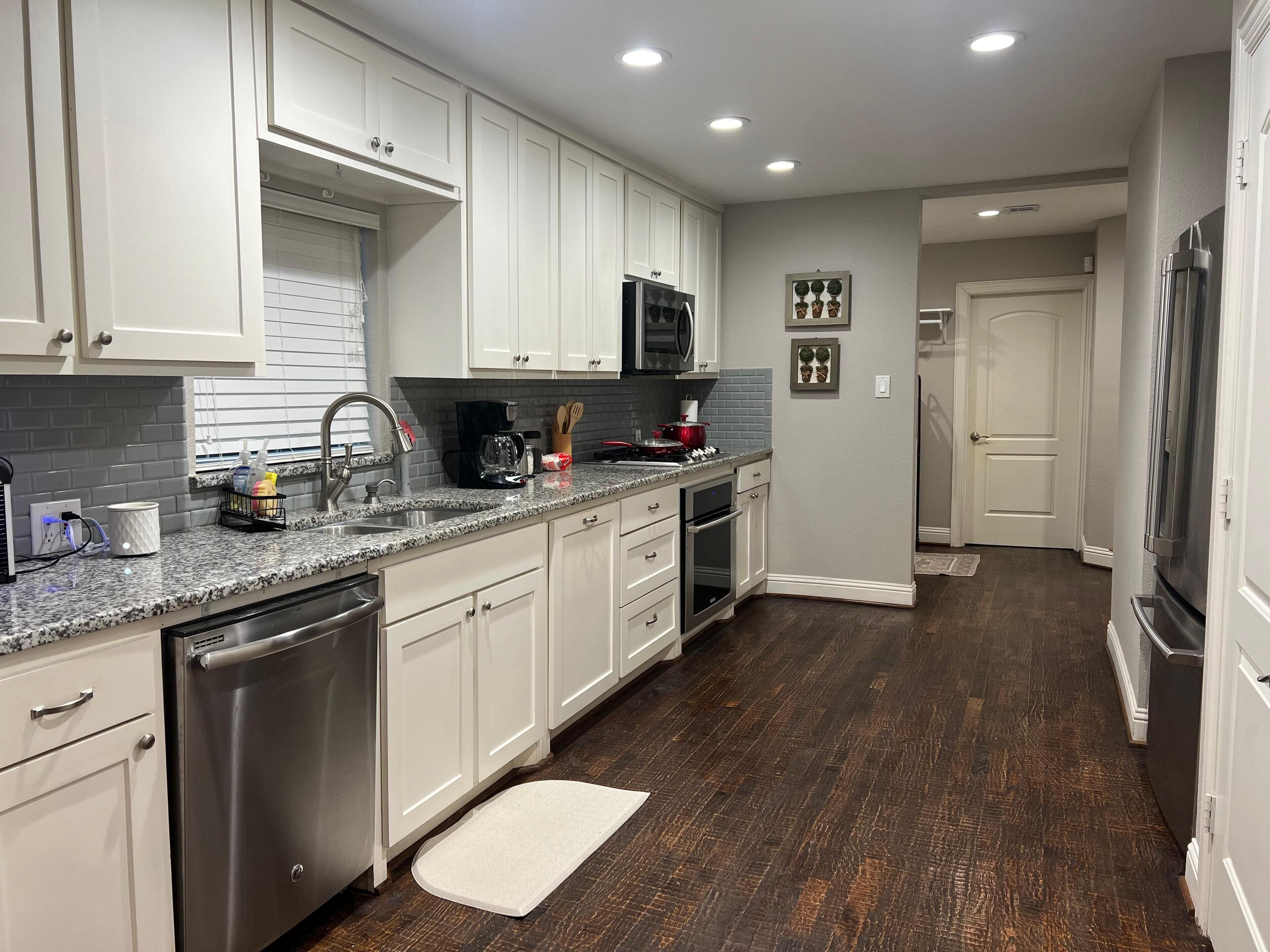 Microwave, oven, stovetop, dishwasher