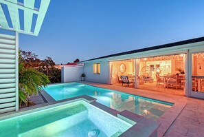 Outdoor pool, a heated pool