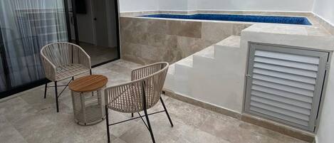 公寓, 2 间卧室, 吸烟房, 私人游泳池 | 露台