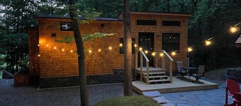 Escape to this private and peaceful tiny home with hot tub in Sharon, VT!