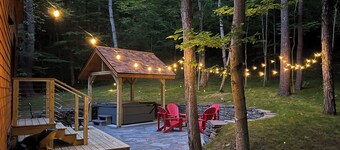 Escape to this private and peaceful tiny home with hot tub in Sharon, VT!