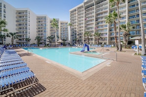 Outdoor pool, a heated pool