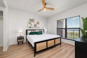 2 bedrooms, in-room safe, iron/ironing board, travel cot