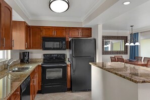Microwave, oven, stovetop, dishwasher