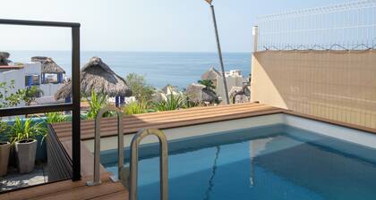 Wonderful 3-bedroom house with AC and rooftop swimming pool in Puerto Escondido
