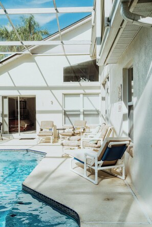 Outdoor pool, a heated pool