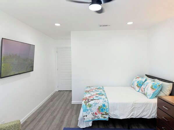 Desk, iron/ironing board, travel crib, free WiFi