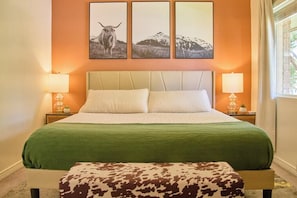 Desk, iron/ironing board, travel crib, free WiFi