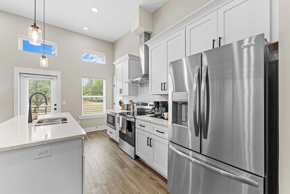 Microwave, oven, stovetop, dishwasher