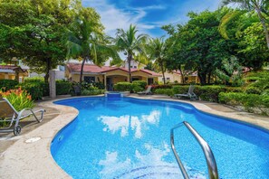 Outdoor pool - Walk to Beach & Eats—2BR/2BA w/Pool in Las Palmas (Playa del Coco)