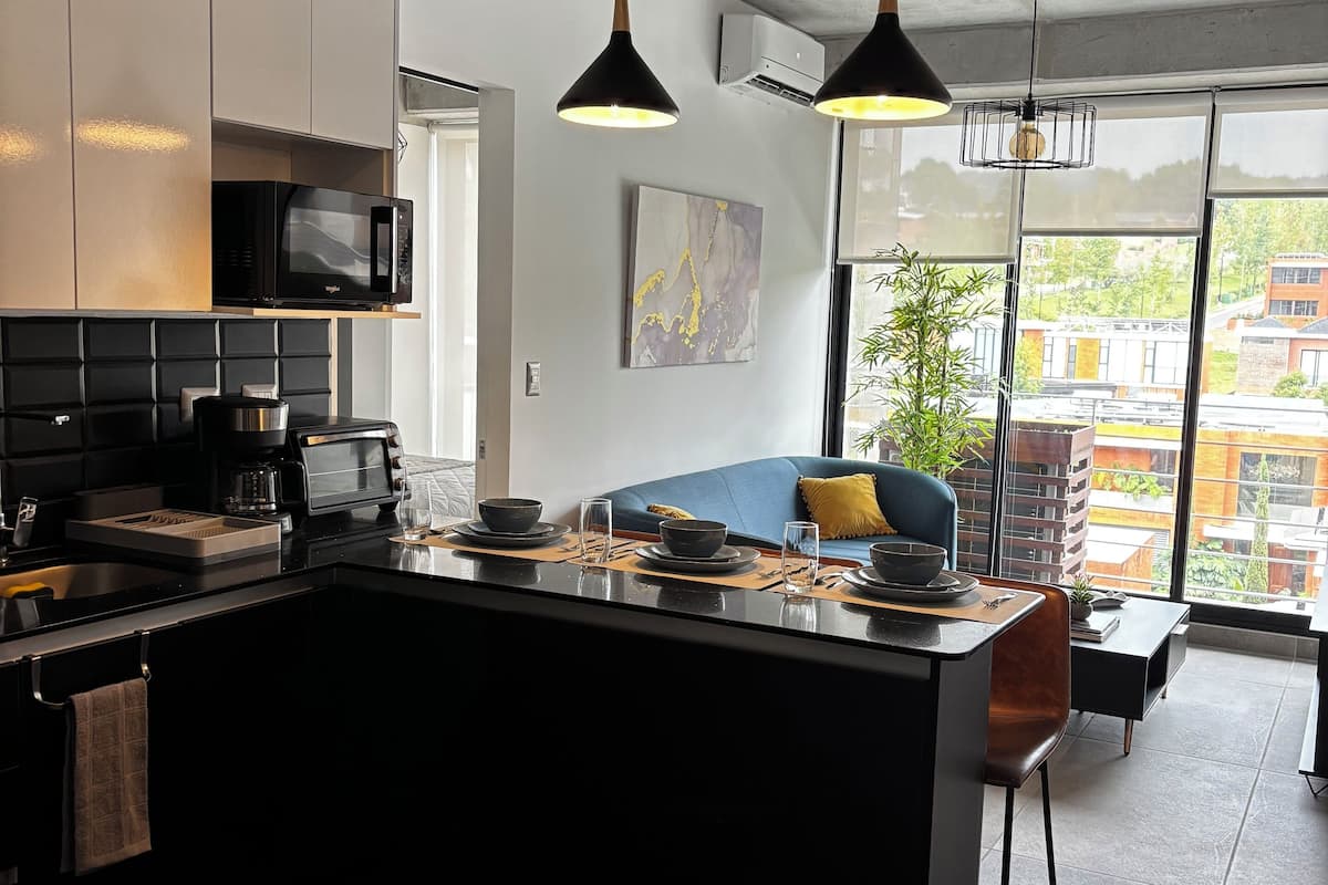 Deluxe Apartment, Balcony, Mountain View | Private kitchen