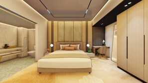 In-room safe, desk, laptop workspace, blackout drapes
