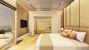 In-room safe, desk, laptop workspace, blackout drapes