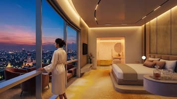 Suite Exclusive, 1 camera da letto, vista città, sul cortile | Minibar, una cassaforte in camera, una scrivania, postazione laptop