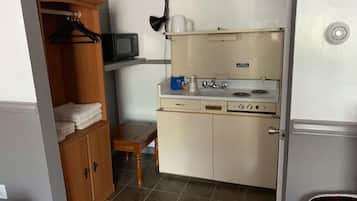 Fridge, microwave, coffee/tea maker