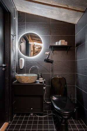 Hair dryer, towels