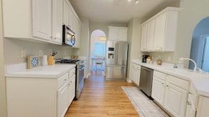 Microwave, oven, stovetop, dishwasher