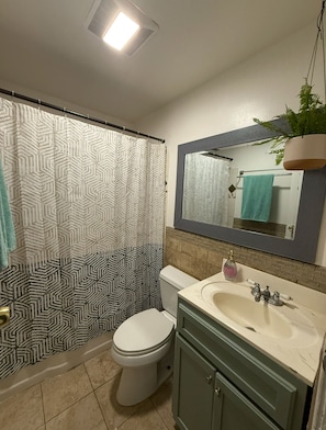 Towels, soap, toilet paper