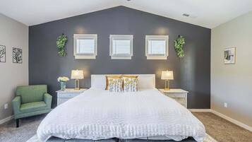 5 bedrooms, iron/ironing board, travel cot, WiFi