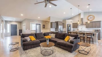 TV, fireplace, video games, books